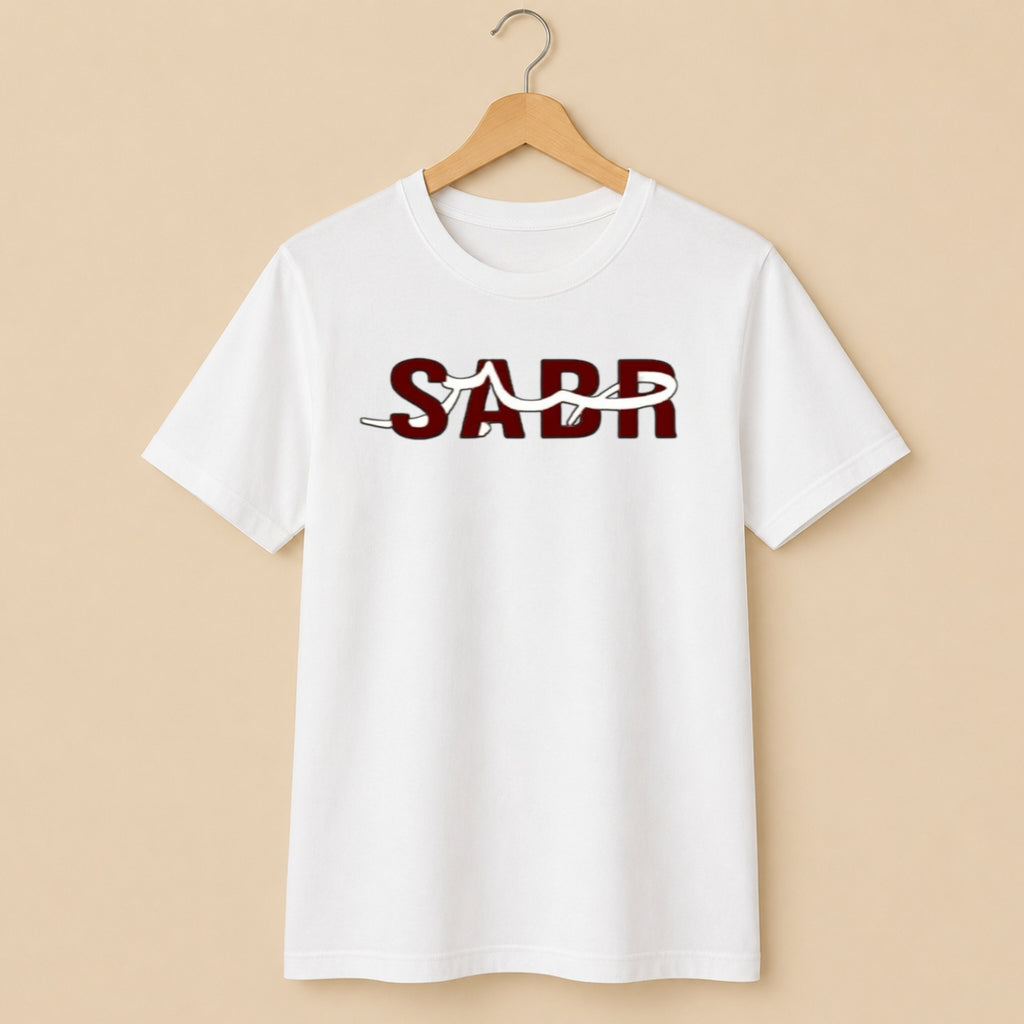 UMAR LOOKS “SABR” Islamic Calligraphy T-Shirt – Minimal Faith Inspired Design