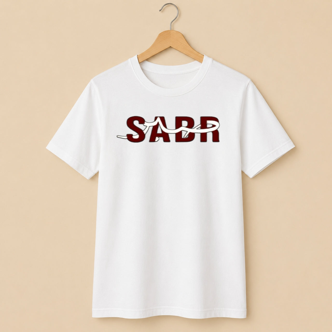 UMAR LOOKS “SABR” Islamic Calligraphy T-Shirt – Minimal Faith Inspired Design